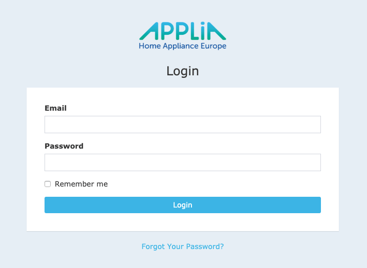 APPLiA login pagina