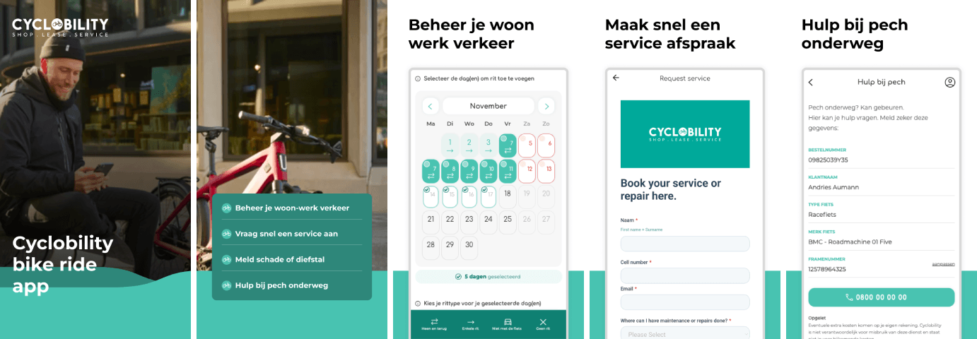 Cyclobility app store aanwezigheid